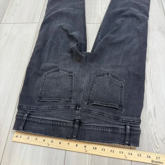 SPANX VINTAGE BLACK Wash STRAIGHT Leg pull-on Ankle Jeans #20355R Medium - Picture 9 of 10